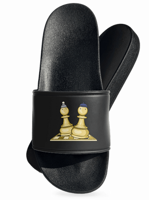 Šach a Mat šľapky Black