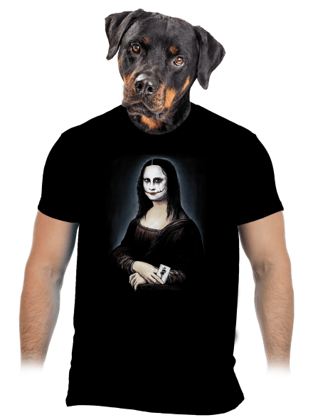 Mona Joker Lisa pánske tričko Black
