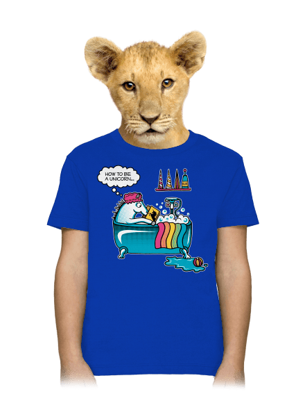 Ako sa stať jednorožcom detské tričko Royal Blue