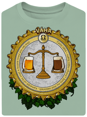 Pivný horoskop: Váha unisex tričko oversized Sage