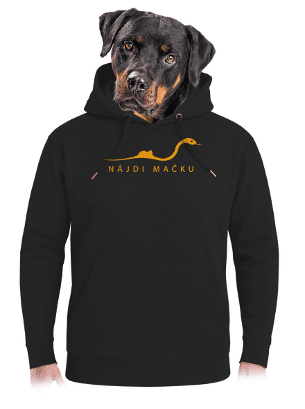 Nájdi mačku unisex mikina premium Dark Black