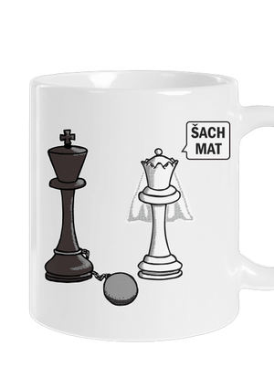 Šach mat klasický hrnček White