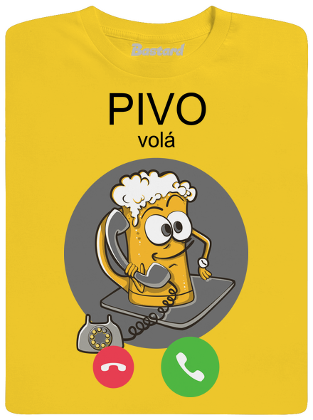 Pívo volá pánske tričko Gold