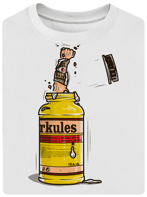 Herkules unisex tričko oversized White