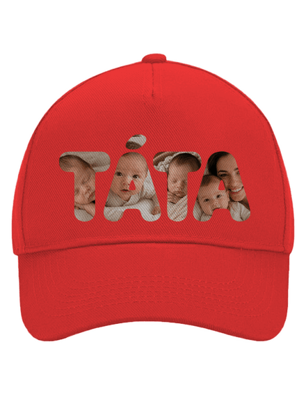 Nápis ocko z vlastných fotiek šiltovka baseballka Classic Red