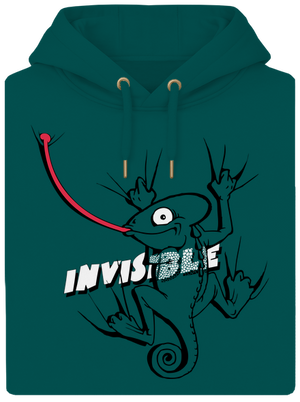 Invisible chameleon unisex mikina premium Emerald Green