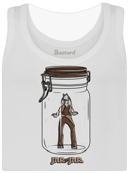 Jar in jar dámske tielko klasické White