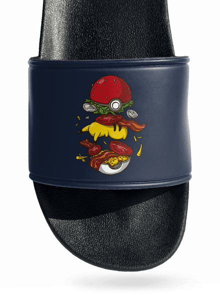 Pokémon burger šľapky Navy