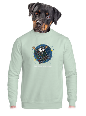 Padá server unisex mikina bez kapucne Blush Mint