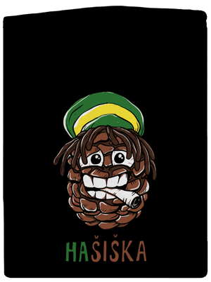 Hašiška pánska mikina na zips Black