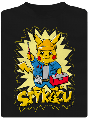 Stykaču pánske športové tričko Black