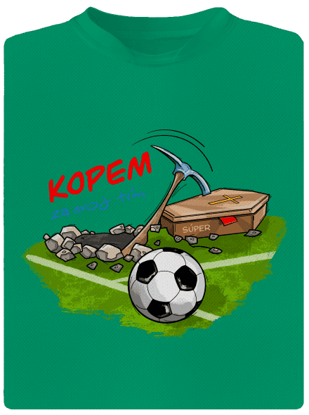 Kopem za svoj tím detské športové tričko Kelly Green Mal