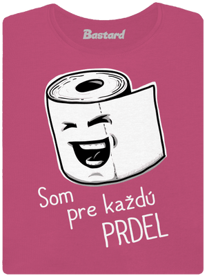 Prdel dámske tričko s lemom Magenta