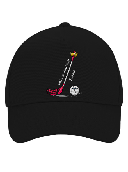 Kráľ zahnutých čepelí - florbal šiltovka baseballka Black