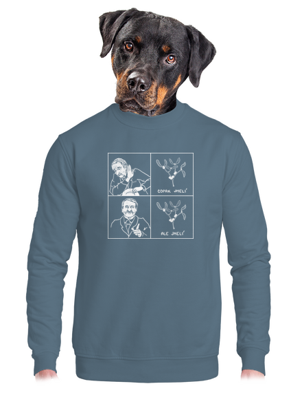 Cimrman: Copak jmelí unisex mikina bez kapucne Nordic Blue