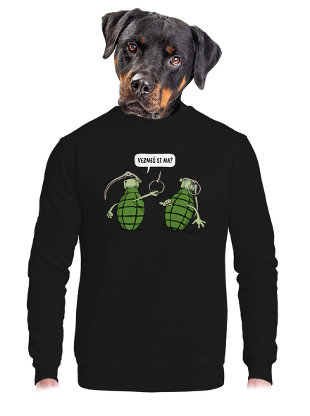 Granáty unisex mikina bez kapucne Black