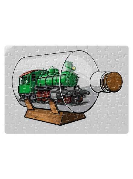 Lokomotíva vo fľaši puzzle White