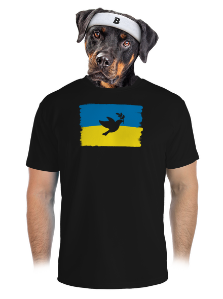 Ukrajina - Holubica pánske športové tričko Black
