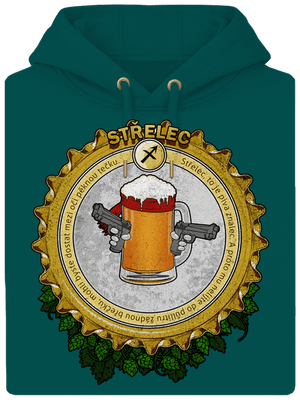 Pivný horoskop: Strelec unisex mikina premium Emerald Green