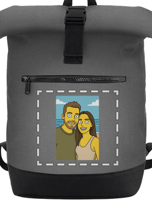 Simpsonovi z vlastnej fotky batoh Grey Marl