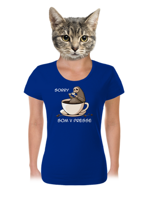 V presse dámske tričko Royal Blue Mal
