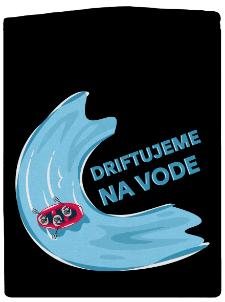 Driftujeme na vode dámska mikina na zips Black