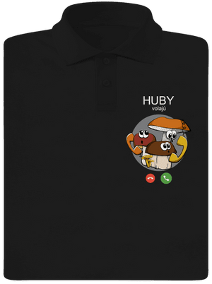 Huby volajú pánska polokošeľa Black