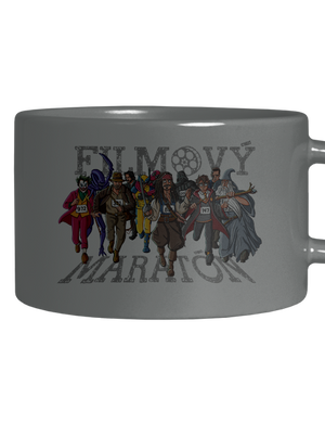 Filmový maratón hrnček makronka Grey Macaron