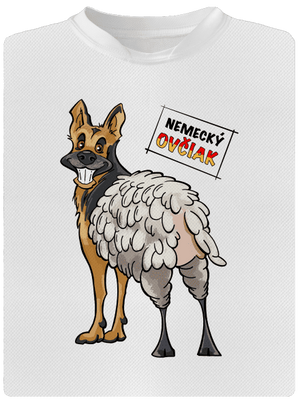 Nemecký ovčiak detské športové tričko White