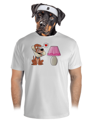 Zamilovaný pes pánske športové tričko White