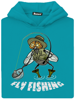 Fly fishing detská mikina klokanka Hawaiian Blue