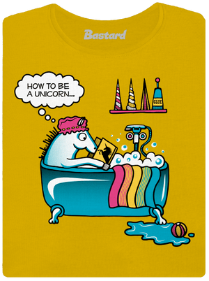 Ako sa stať jednorožcom dámske tričko Yellow