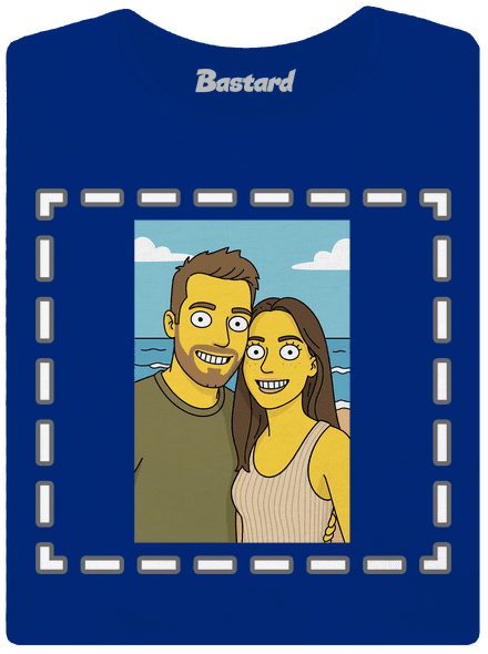 Simpsonovi z vlastnej fotky dámske tričko Royal Blue Mal