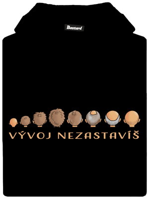 Vývoj nezastavíš detská mikina klokanka Black