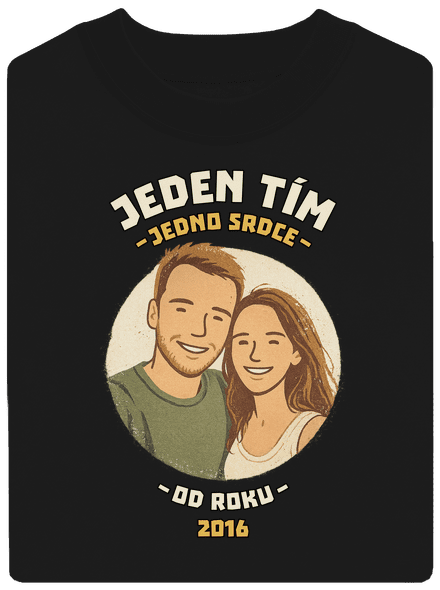 Jeden tím z vlastnej fotky unisex mikina bez kapucne Black