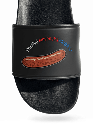 Poctivá buchta a klobása šľapky Black