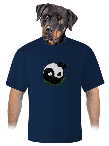 Dve spiace pandy unisex tričko oversized Midnight Blue
