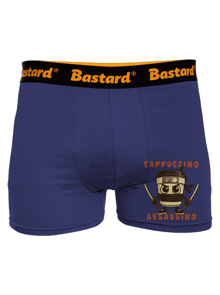 Cappuccino Assasino – Italian Brainrot boxerky Blue Navy