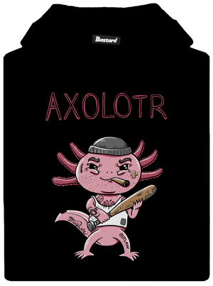 Axolotr detská mikina klokanka Black
