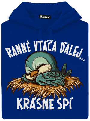 Ranné vtáča spí dámska mikina klokanka Royal Blue Mal