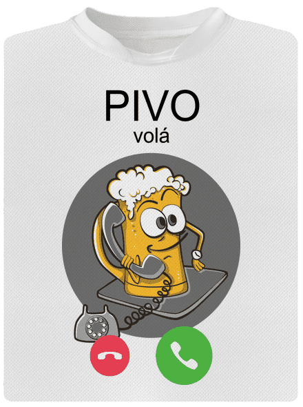 Pívo volá pánske športové tričko White