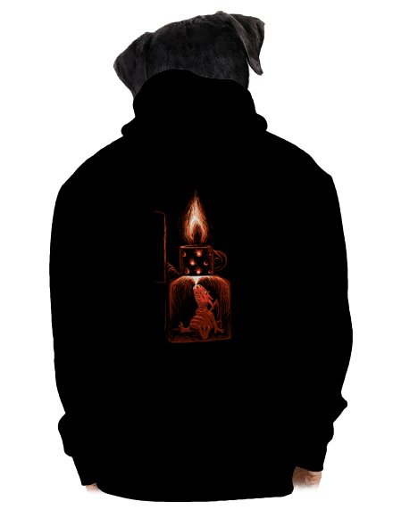 Zapaľovač pánska mikina na zips Black