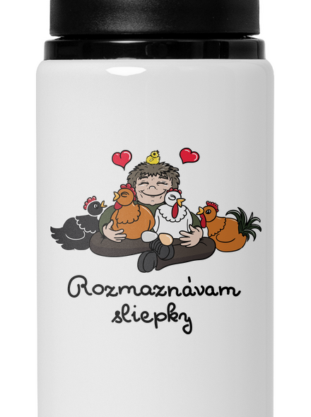 Rozmaznávam sliepky flaša na vodu White