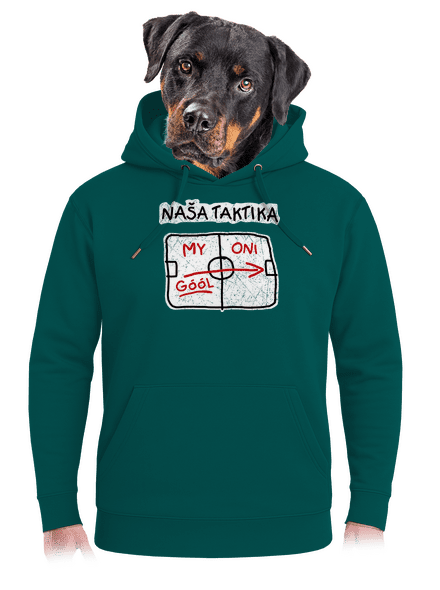 Naša taktika unisex mikina premium Emerald Green