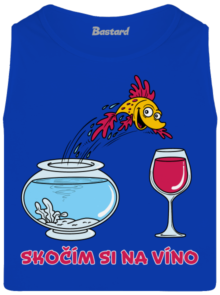 Skočím si na víno pánske tielko Royal Blue