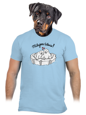 Milujem túlenie pánske tričko Sky Blue