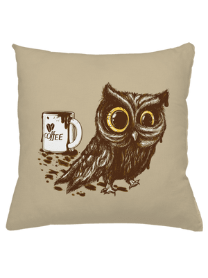 Sova na kofeínu vankúš Beige