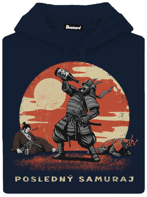 Posledný samuraj pánska mikina klokanka Navy