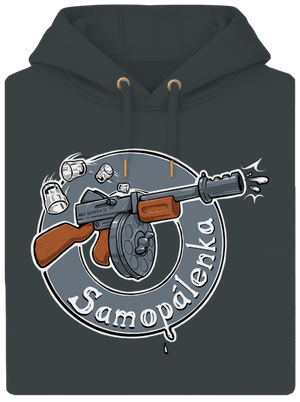 Samopálenka unisex mikina premium Charcoal