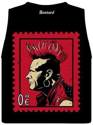 Známka punku dámske tielko voľné Black